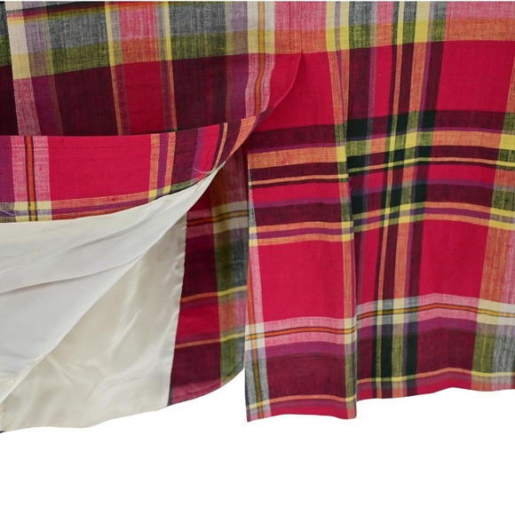 VTG Polo University Club Ralph Lauren Madras Blazer 80s Union Made Plaid Luxe - Picture 14 of 16